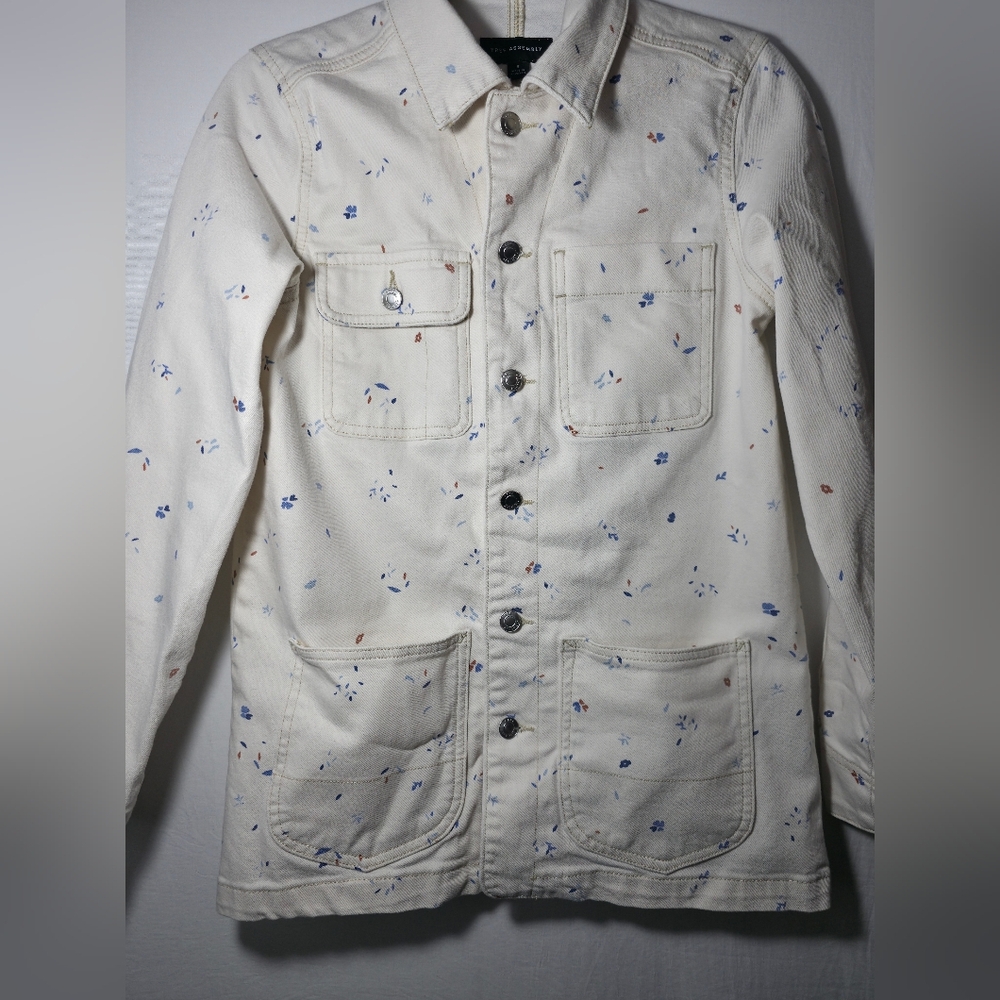 Free Assembly Floral Denim Barn Jacket | Cottagecore Boho Utility Chore Coat